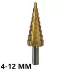 Kademeli Matkap Ucu 4-12 Mm Sari Titanyum Kozalak Panç