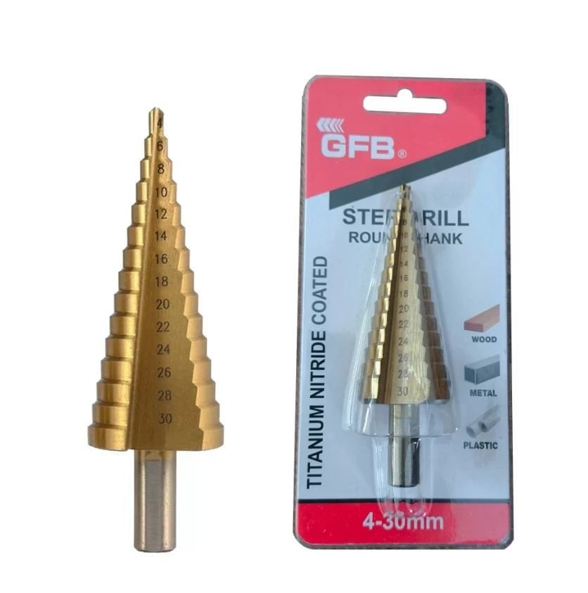 Kademeli Matkap Ucu 4-30 Mm Sarı Titanyum Kozalak Panç