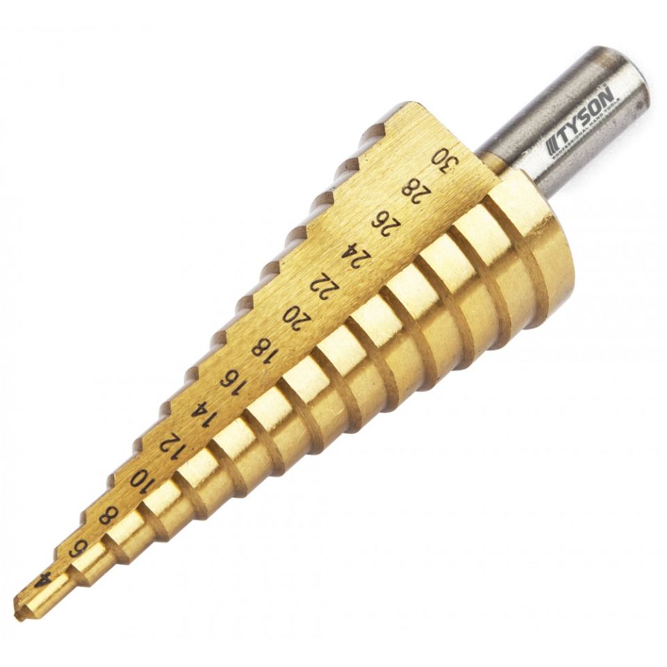 Kademeli Matkap Ucu 4-30 Mm Sarı Titanyum Kozalak Panç