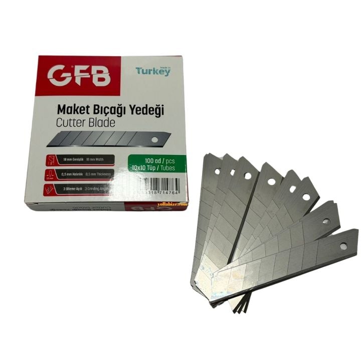 Maket Bıçağı Falçata Ağzı Yedeği Kalın 0.5x18mm 100 Adet