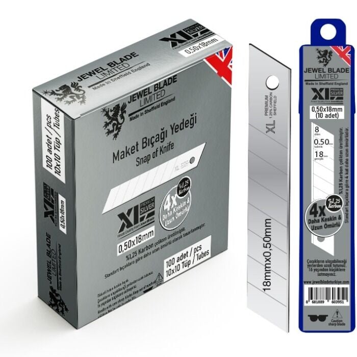 Jewel Blade Silver Yedek Bıcak 0,5*18mm 10 Adet